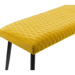 Julian Bowen Luxe Low Bench - Mustard - thumbnail 4