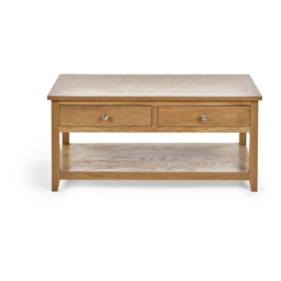 Julian Bowen Mallory Rectangular Coffee Table With 2 Drawers - Brown - thumbnail 3