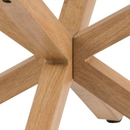 Heaven Round Glass Coffee Table With Oak Base - thumbnail 3