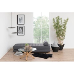 Heaven Round Glass Coffee Table With Oak Base - thumbnail 1