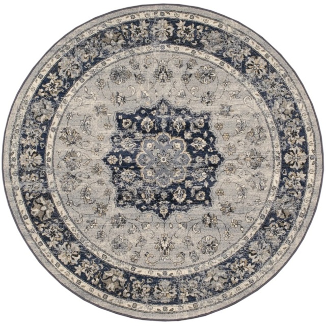 Mastercraft 057-0559/9686 Da Vinci Round Rug - Blue - 200cm Circle - image 1