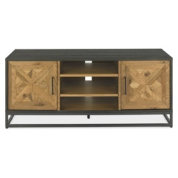 Vancouver Rustic Oak and Peppercorn Entertainment Unit - thumbnail 2