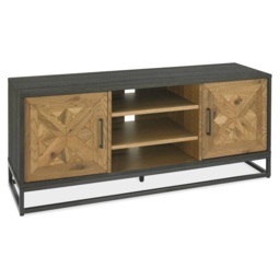 Vancouver Rustic Oak and Peppercorn Entertainment Unit - thumbnail 3