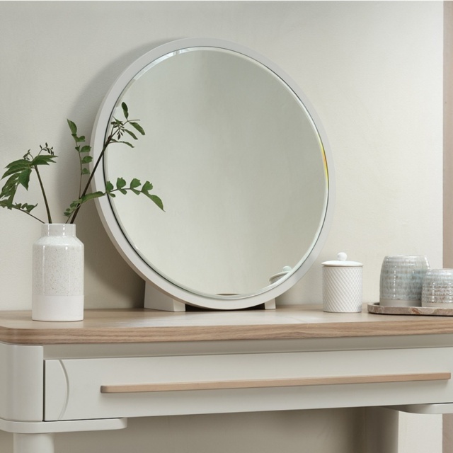 Delta Scandi Oak and Soft Grey Vanity Mirror - image 1