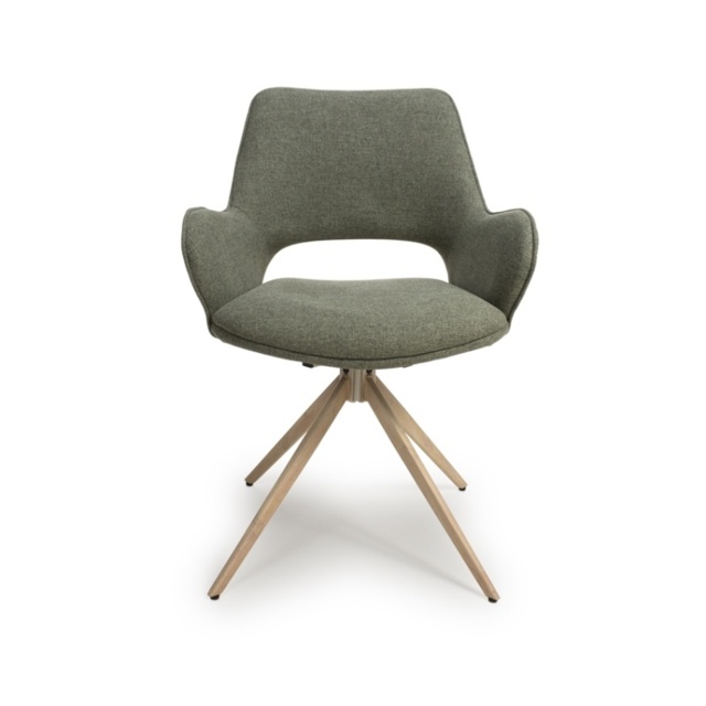 Paulie Swivel Fabric Dining Chair - Sage - image 1