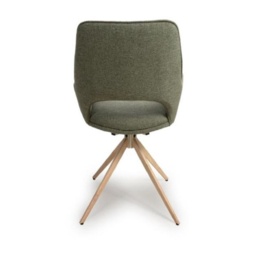 Paulie Swivel Fabric Dining Chair - Sage - thumbnail 3