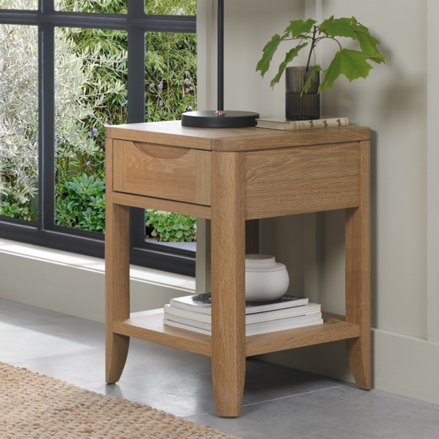 Jasper Oak Square Lamp Table - image 1