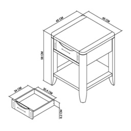 Jasper Oak Square Lamp Table - thumbnail 6