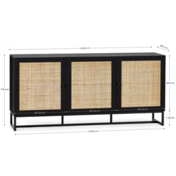 Julian Bowen Padstow Sideboard - Black - thumbnail 5