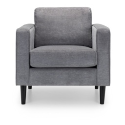 Julian Bowen Hayward Chair - Grey Chenille Fabric - thumbnail 2