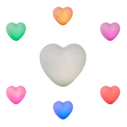BHS Glow Heart Colour Changing Night Light - Multi - thumbnail 2