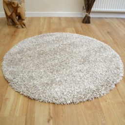 Mastercraft 039-0001/2211 Twilight Shaggy Round Rug - Linen/White - 200cm Circle - thumbnail 2