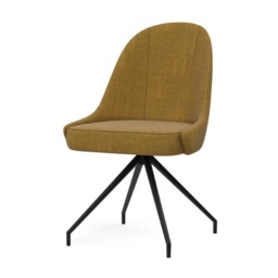 Akante Miami Swivel Dining Chair - Ochre Yellow - thumbnail 3