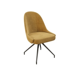 Akante Miami Swivel Dining Chair - Ochre Yellow