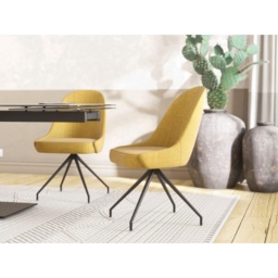 Akante Miami Swivel Dining Chair - Ochre Yellow - thumbnail 4