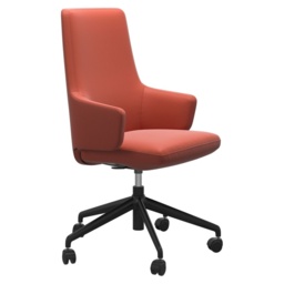 Stressless Vanilla High Back Home Office With Arms - Batick Leather - thumbnail 2
