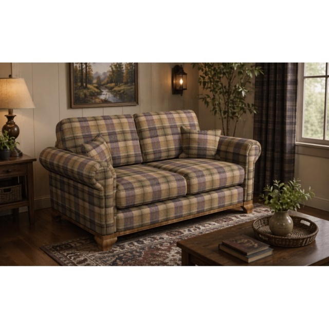 Wood Bros Lavenham Formal Back Medium 3 Seater Sofa - Kendal Fabric - image 1