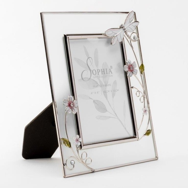 Sophia Glass Dragonfly Photo Frame 4 x 6 - 4x6 - image 1