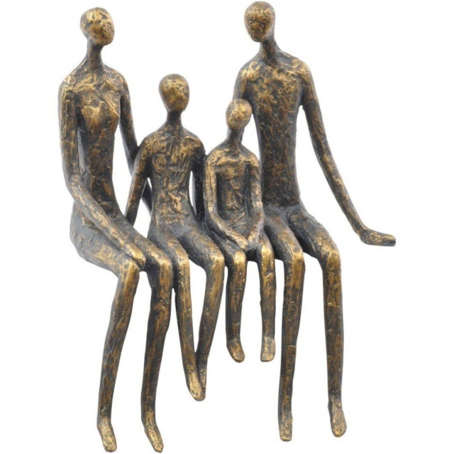 Libra Sitting Family Of Four Shelf Sculpture - image 1