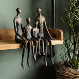 Libra Sitting Family Of Four Shelf Sculpture - thumbnail 2