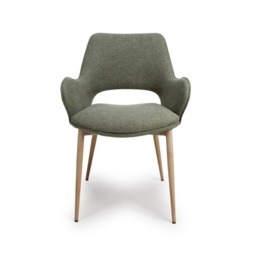 Collins Fabric Dining Chair - Sage - thumbnail 1
