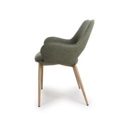 Collins Fabric Dining Chair - Sage - thumbnail 6