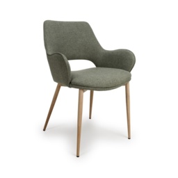 Collins Fabric Dining Chair - Sage - thumbnail 2