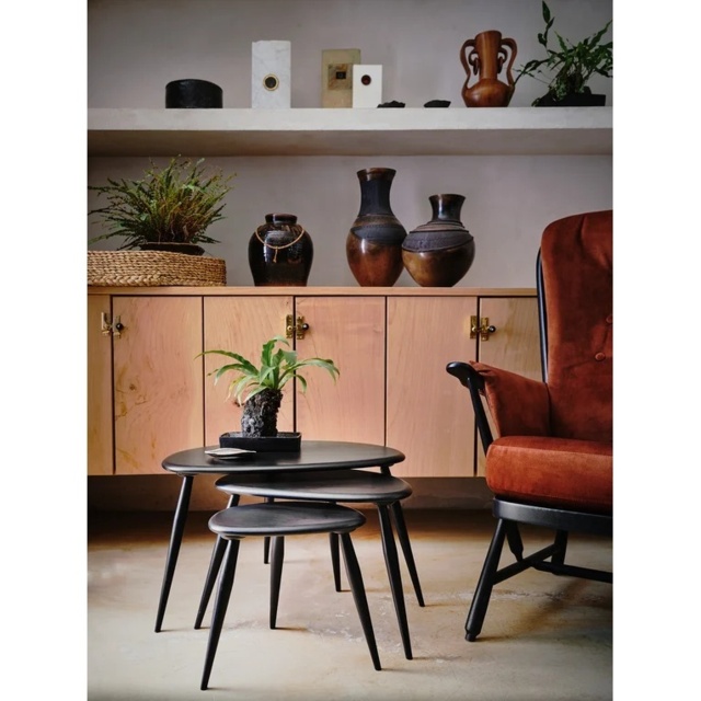 Ercol Pebble Nest of Tables - Wood Finish - image 1