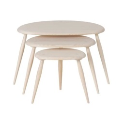 Ercol Pebble Nest of Tables - Wood Finish - thumbnail 4