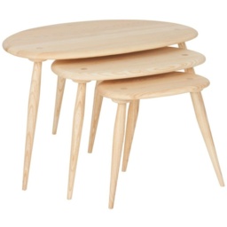 Ercol Pebble Nest of Tables - Wood Finish - thumbnail 2