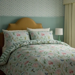 Sanderson Options Clementine Duvet Set - Raspberry and Sea Breeze - King - thumbnail 2
