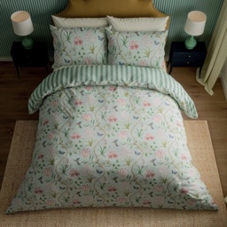 Sanderson Options Clementine Duvet Set - Raspberry and Sea Breeze - King - thumbnail 3