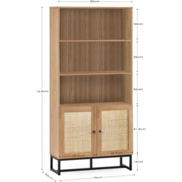 Julian Bowen Padstow Tall Bookcase - Oak - thumbnail 6