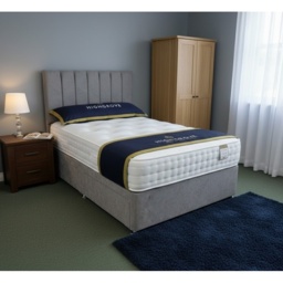 Highgrove Greenwich Mattress and Divan Set With Headboard - 150cm King - 22 Drawers - Strutted Headboard - thumbnail 1