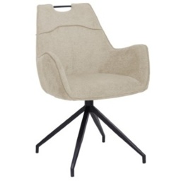 Agatha Upholstered Swivel Dining Armchair - Blue - thumbnail 4