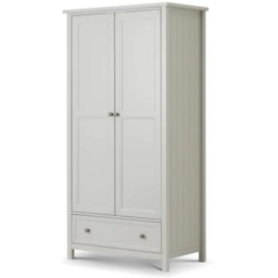 Julian Bowen Maine 2 Door Combination Wardrobe - Dove Grey - thumbnail 2
