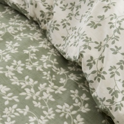 Bianca Shadow Leaves Duvet Set - Green - Single - thumbnail 4