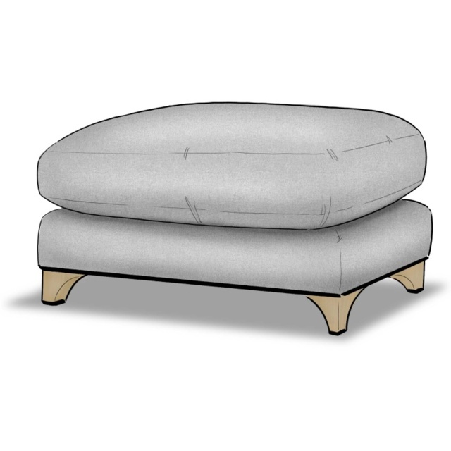 Cassie Combi Footstool in Fabric - Fabric Grade A