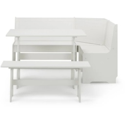 Julian Bowen Newport Corner Dining Set With Storage Bench - Surf White - thumbnail 2