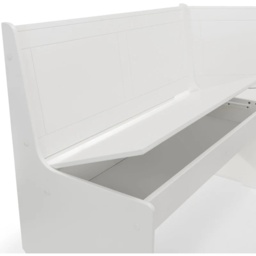 Julian Bowen Newport Corner Dining Set With Storage Bench - Surf White - thumbnail 3
