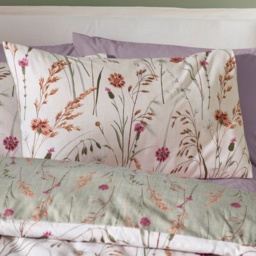 Catherine Lansfield Brushed Grasmere Floral Duvet Set - Green - Double - thumbnail 3