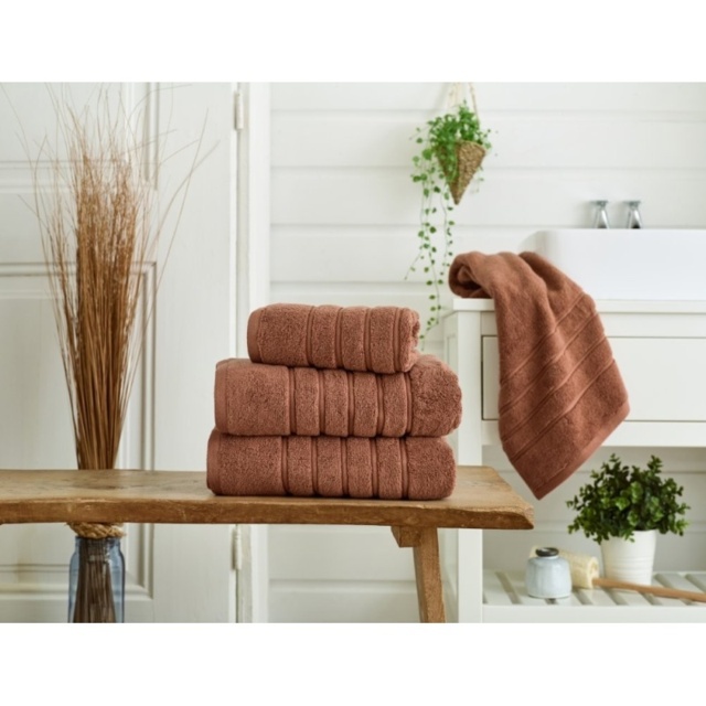 The Lyndon Company Rainham Cotton Towel - Clay - Hand Towel - image 1