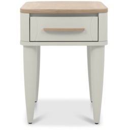 Delta Scandi Oak and Soft Grey Rectangular Lamp Table - thumbnail 2