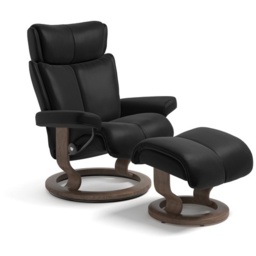 Stressless Magic Chair With Classic Base - Small - Batick Leather - With Footstool - thumbnail 5