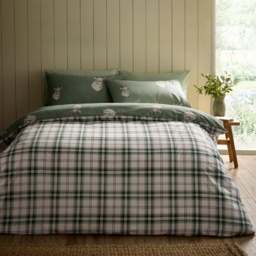 Catherine Lansfield Stag Duvet Set - Soft Green - Double - thumbnail 2