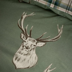 Catherine Lansfield Stag Duvet Set - Soft Green - Double - thumbnail 3