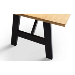 Julian Bowen 190cm Hockley Table - Black/Oak - thumbnail 7
