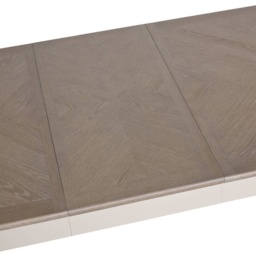 Montreal Extending Dining Table - Grey Washed Oak and Soft Grey - 6-8 Seater - thumbnail 3