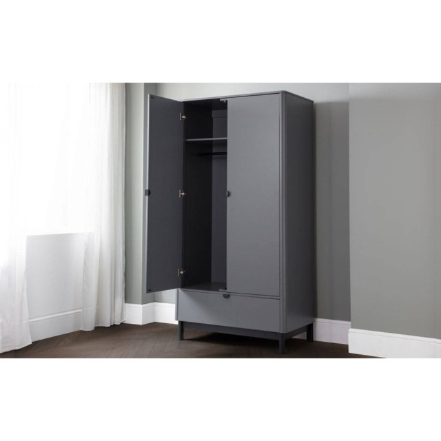 Julian Bowen Chloe 2 Door 1 Drawer Wardrobe - image 1