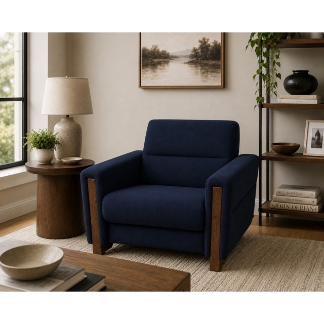 Stressless Fiona Chair in Fabric - 1 x Steel Arm LHF - image 1